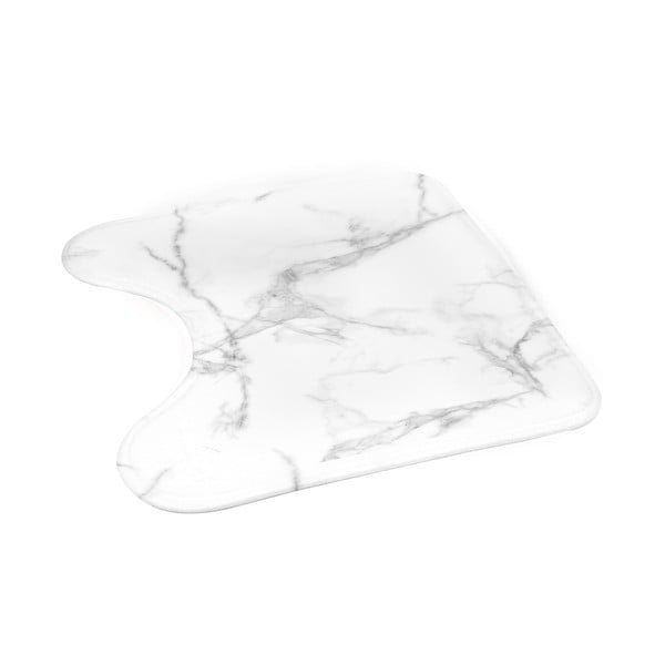 Balts/pelēks vannas istabas paklājiņš tualetei 45x45 cm Marbre – douceur d'intérieur-image-3