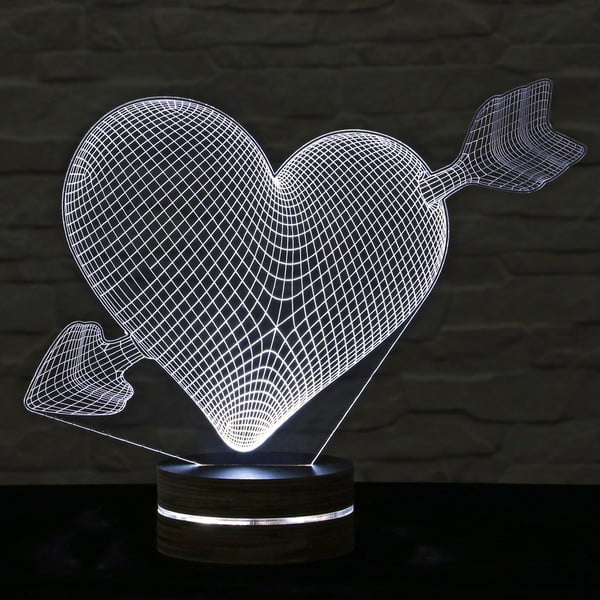 3D galda lampa Mana sirds