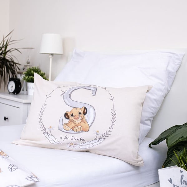 Gaiši dzeltena kokvilnas bērnu gultas veļa 100x135 cm Lion King "Best Friends" – Jerry Fabrics-image-1