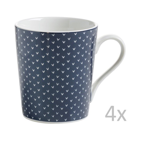 4 Maxwell & Williams Indigo Arrow krūžu komplekts