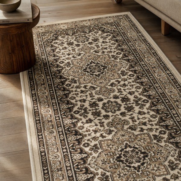 Bēšs paklājs Nouristan Parun Tabriz, 80 x 250 cm-image-1