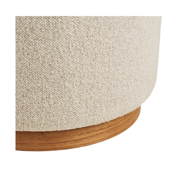 Bēšs pufs no buklē auduma Daisy – House Nordic-image-3