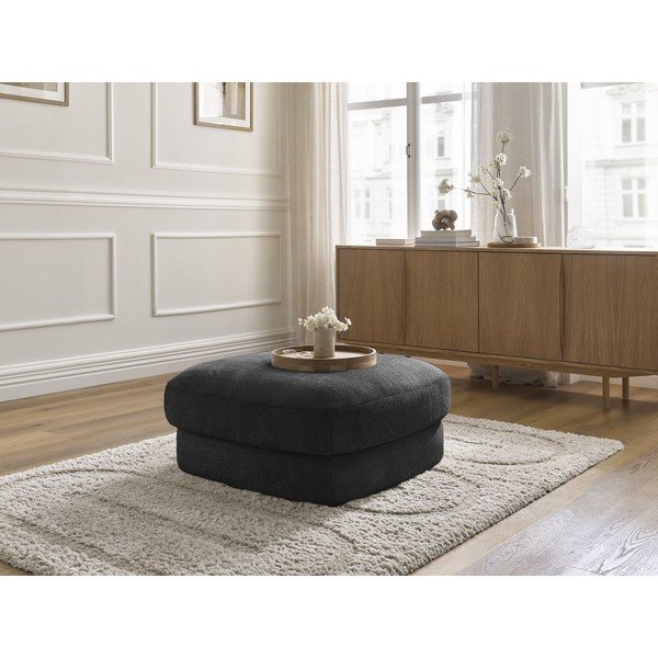 Melns kāju soliņš no šenila auduma Leonore – Bobochic Paris-image-4