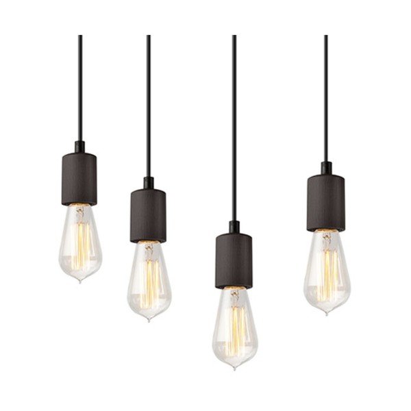 Melna piekaramā lampa Leon – LAMKUR-image-4