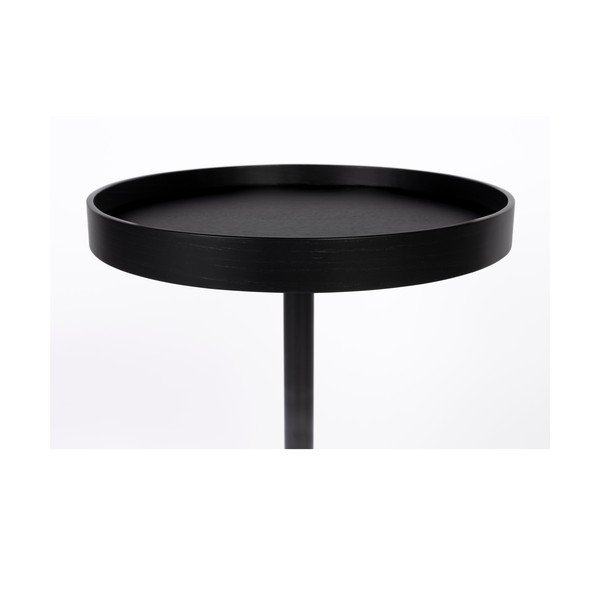Apaļš sānu galdiņš ar ozolkoka imitācijas galda virsmu ø 40 cm Yuri S – White Label-image-2