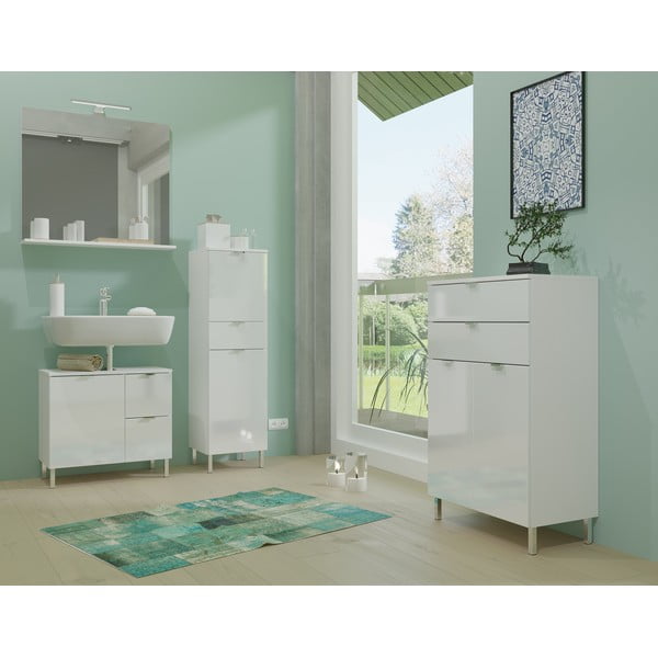 Sienas spogulis ar gaismu/ar plauktu 76x75 cm – Germania-image-4