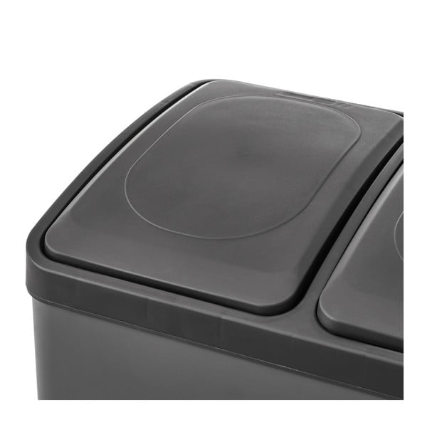 Nerūsējošā tērauda atkritumu tvertne ar pedāli atkritumu šķirošanai 40 l Litros – Casa Selección-image-4