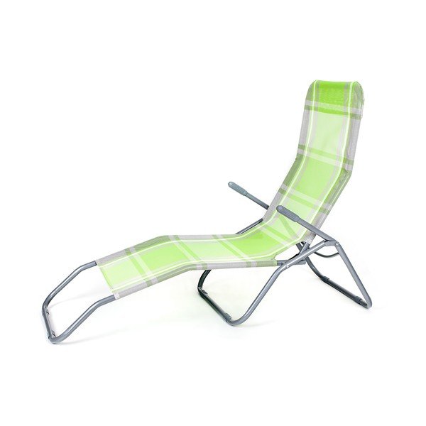 Zaļš metāla saliekamais dārza atpūtas krēsls – Happy Green-image-3