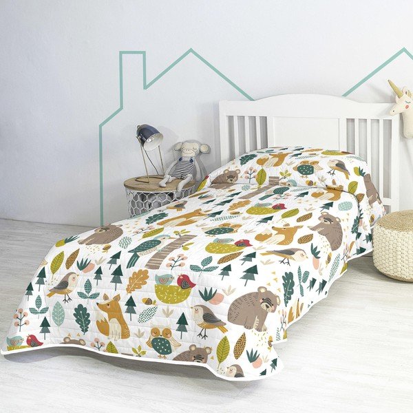 Kokvilnas bērnu gultas pārklājs 260x180 cm Harvestwood – Moshi Moshi-image-2