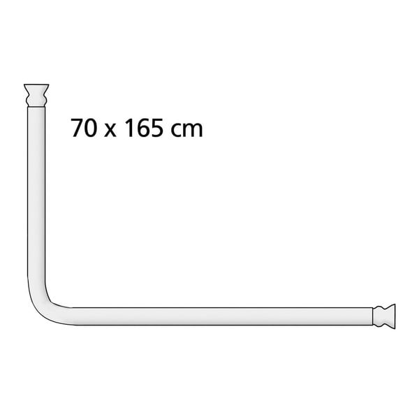 Melns universāls stūra stienis dušas aizkaram Wenko Black, ø 2 cm-image-3
