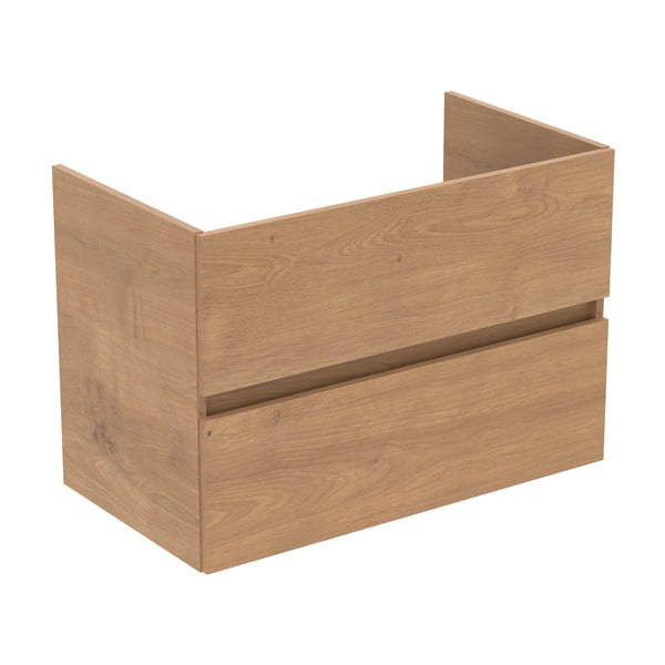 Dabīga toņa piekarams skapītis zem izlietnes ar ozolkoka imitāciju 80x55 cm Eurovit+ – Ideal Standard-image-2