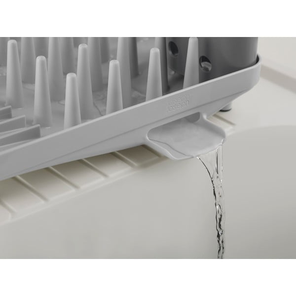 Gaiši pelēks plastmasas trauku žāvētājs 33,5x31,5 cm Duo – Joseph Joseph-image-1