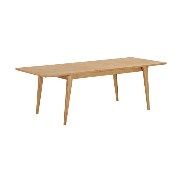 Izvelkams ēdamgalds ar papildu galda virsmu ar ozolkoka imitāciju 90x180 cm Darwin – House Nordic-image-3