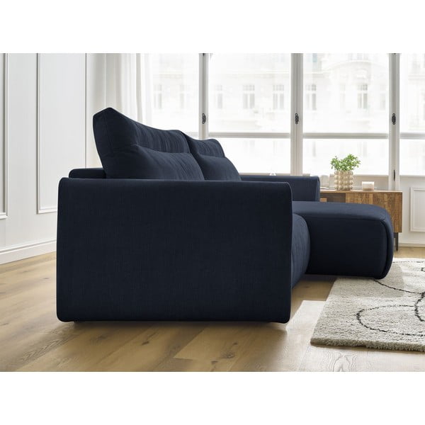 Tumši zils stūra dīvāns Aden – Bobochic Paris-image-3