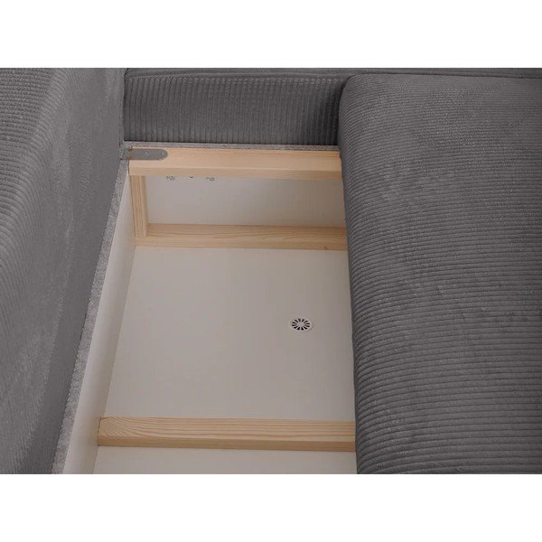 Tumši pelēks velveta salokāms/ar uzglabāšanas vietu stūra dīvāns (ar labo stūri/ar zvilni) Campi – Bobochic Paris-image-4