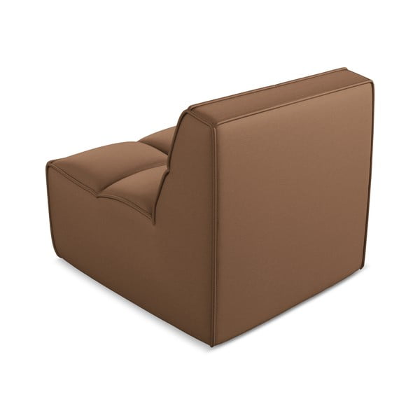 Brūna modulārā dīvāna daļa no ādas imitācijas Kalai – Makamii-image-2