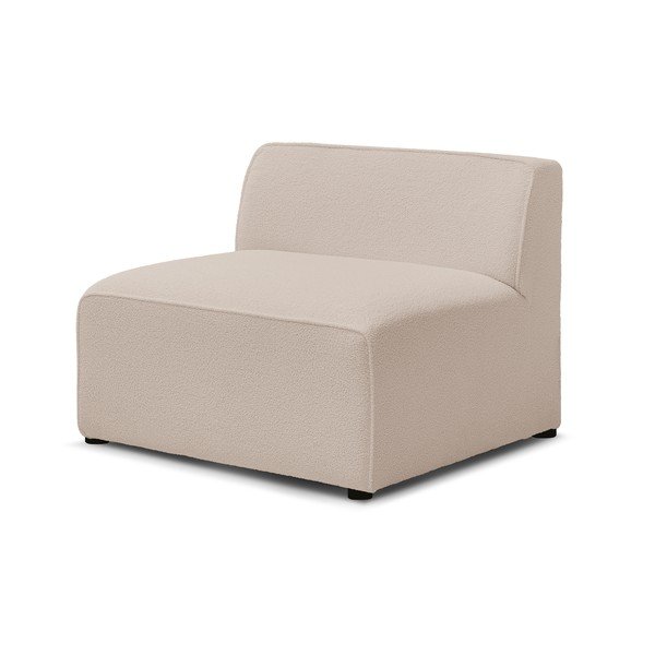 Bēša (vidējā moduļa) modulārā dīvāna daļa no buklē auduma Megeve – Bobochic Paris-image-3