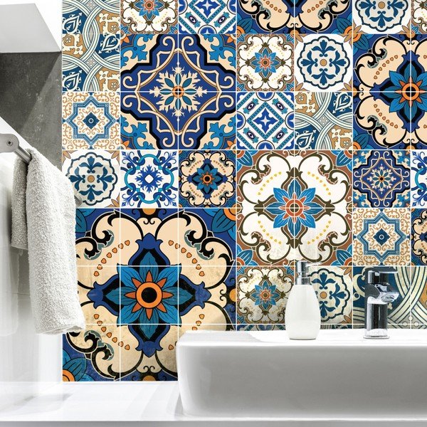 60 dekoratīvo sienas uzlīmju komplekts Ambiance Toundra, 15 x 15 cm-image-4