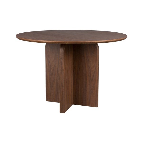 Apaļš ēdamgalds ar riekstkoka imitāciju ø 120 cm Laurent – White Label