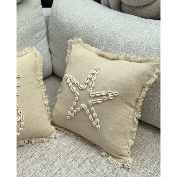 Kokvilnas spilvendrāna 43x43 cm Seashells – Mioli Decor-image-4