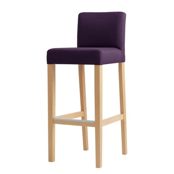 Violets bāra krēsls ar dabīgām kājām Pielāgota forma Wilton