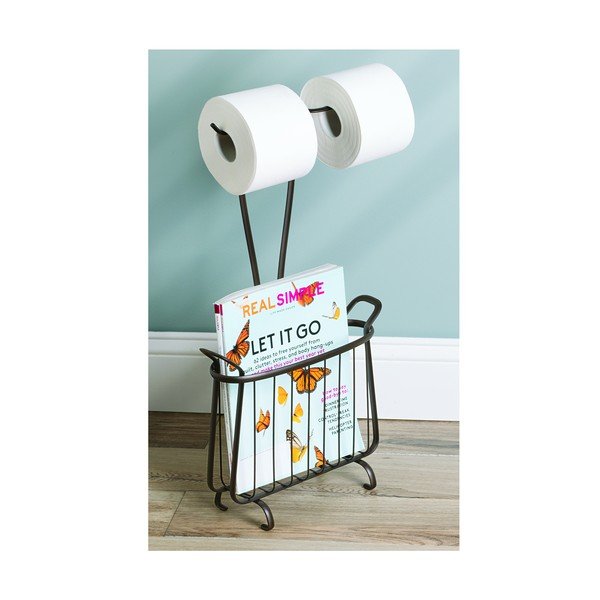 Metāla tualetes papīra turētājs bronzas krāsā iDesign Axis, augstums 61 cm-image-4