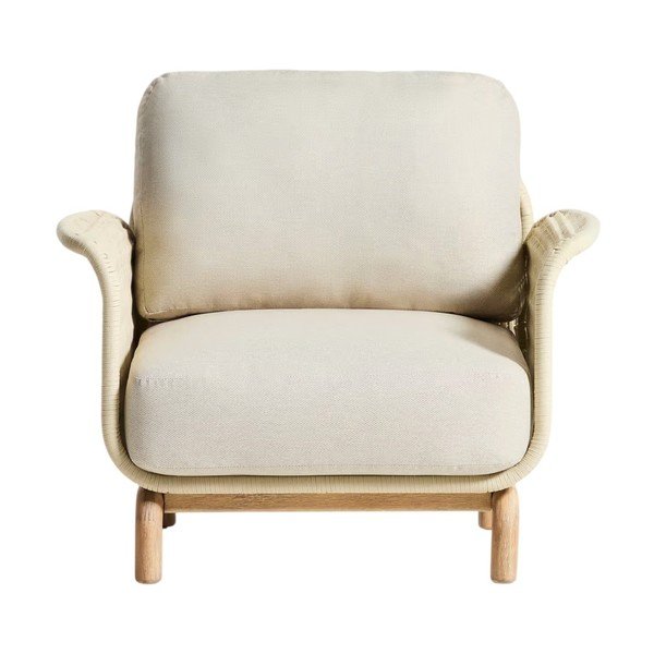 Bēšs/krēmkrāsas polsterēts dārza atpūtas krēsls Alipa – Kave Home-image-4