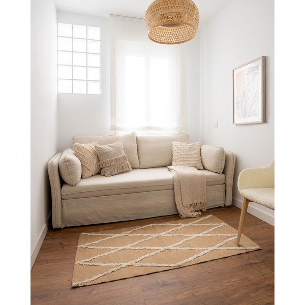 Bēšs salokāms dīvāns 210 cm Tanit – Kave Home-image-1