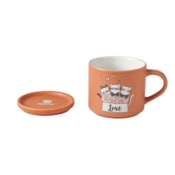 Oranžas/bēšas porcelāna krūzes (2 gab.) 350 ml Cats – Brandani-image-2