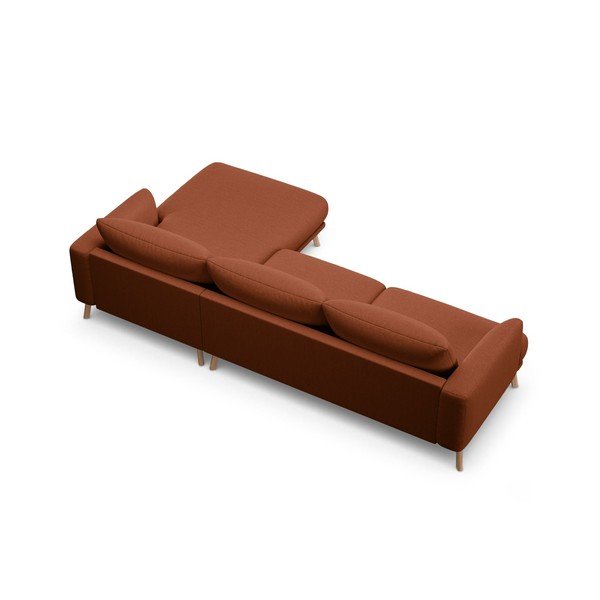 Terakotas oranžs stūra dīvāns (ar labo stūri/ar zvilni) Naomi – Micadoni -image-2