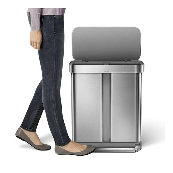 Sudraba krāsas atkritumu tvertne 58 l – simplehuman-image-2