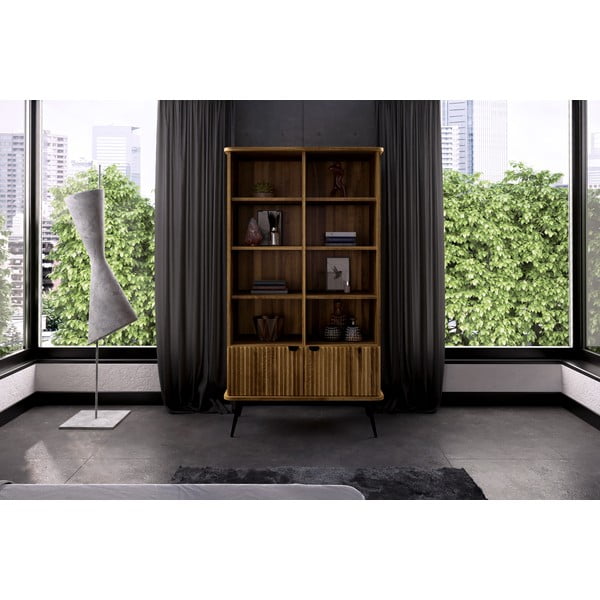 Dabīga toņa grāmatu plaukts no ozolkoka 97x176 cm Kula – The Beds-image-4