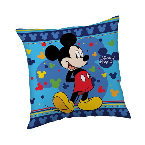 Flīsa bērnu spilvens 40x40 cm Mickey "Blue" – Jerry Fabrics