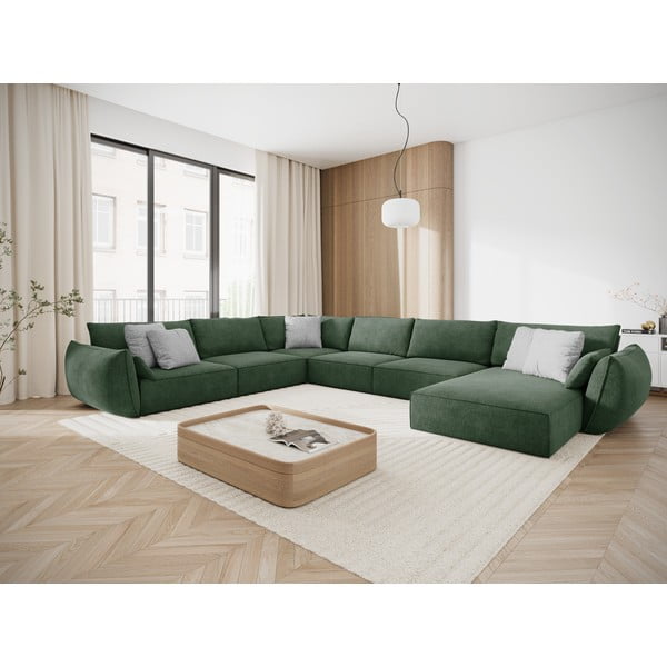 Tumši zaļš stūra dīvāns (kreisais stūris) Vanda – Mazzini Sofas-image-1