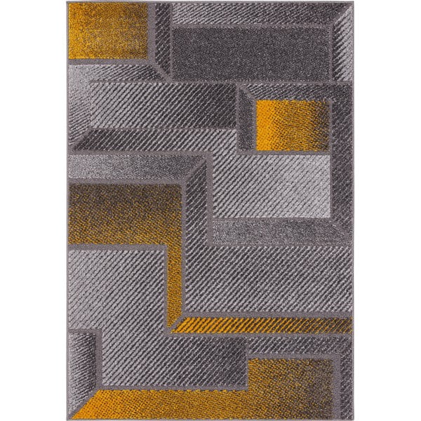 Okera dzeltens/pelēks paklājs 80x160 cm Meteo – FD