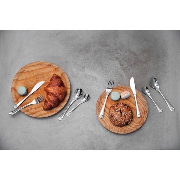 Sudraba krāsas nerūsējošā tērauda bērnu galda piederumi (4 gab.) Water life – Zilverstad-image-1