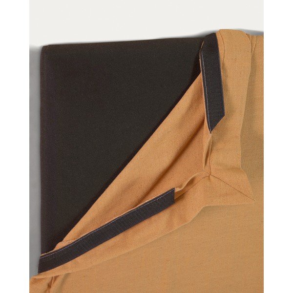 Sinepju dzeltens polsterēts gultas galvgalis 206x106 cm Tanit – Kave Home-image-4