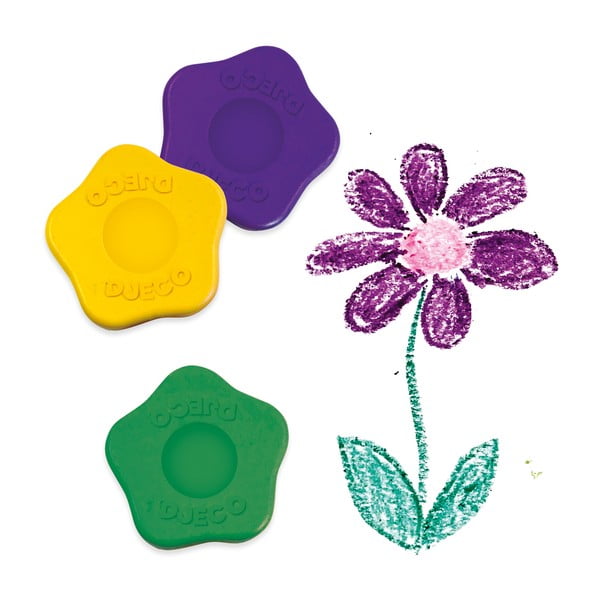 12 krāsainu krītu komplekts Djeco Flower kastē