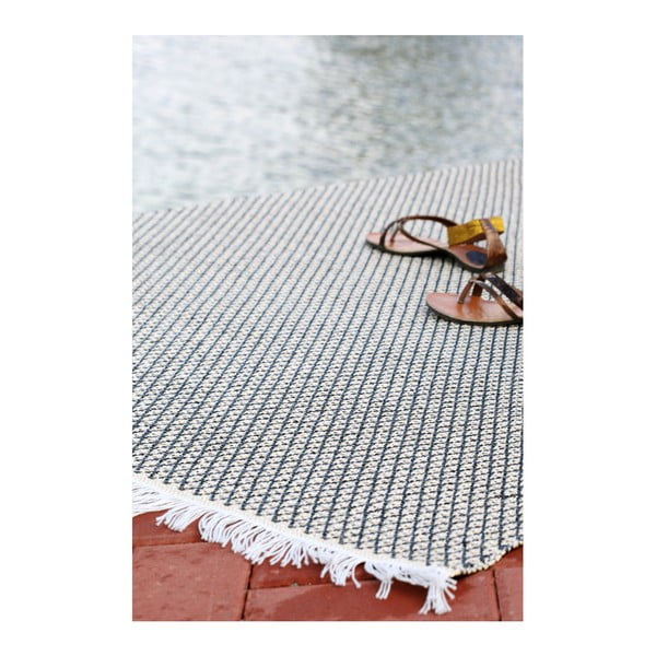 Krēmkrāsas un melns āra paklājs Narma Diby, 70 x 200 cm-image-3