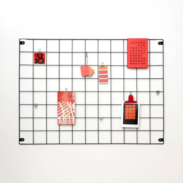 Melns metāla ziņojumu dēlis, 50 x 70 cm-image-2