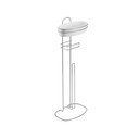 Tualetes papīra turētājs Metaltex, augstums 73 cm