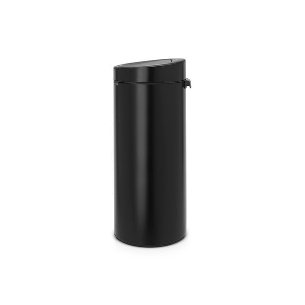 Matēti melna ar pieskārienu atverama tērauda atkritumu tvertne 30 l Touch Bin – Brabantia-image-2