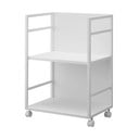 Balts metāla plaukts uz riteņiem 42x60 cm Tower – YAMAZAKI