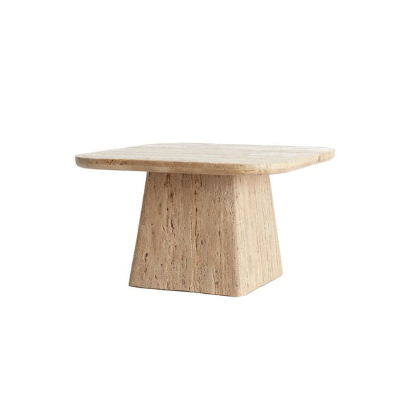 Bēšs žurnālgaldiņš ar akmens galda virsmu 60x60 cm Kepami – Light & Living-image-2