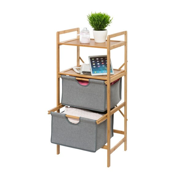 Pelēks/brūns bambusa vannas istabas plaukts 44x96 cm Bahari – Wenko-image-3