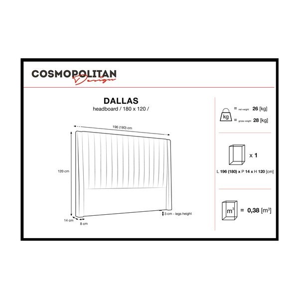Cosmopolitan Design Dallas Spoguļgalds, 180 x 120 cm-image-2