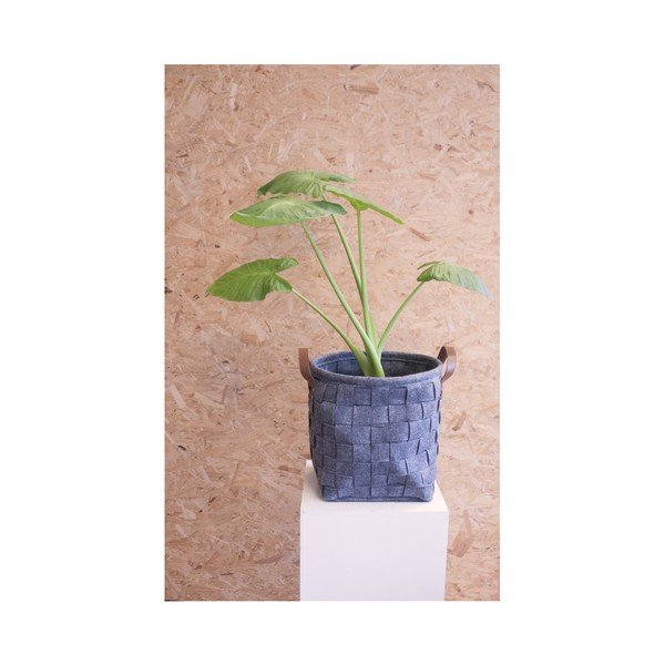 Tumši pelēks uzglabāšanas grozs ar ādas rokturiem PT LIVING Storage, ⌀ 34 cm-image-2