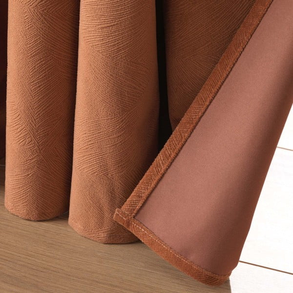 Brūns samta aizkars 140x260 cm Olympe – douceur d'intérieur-image-3