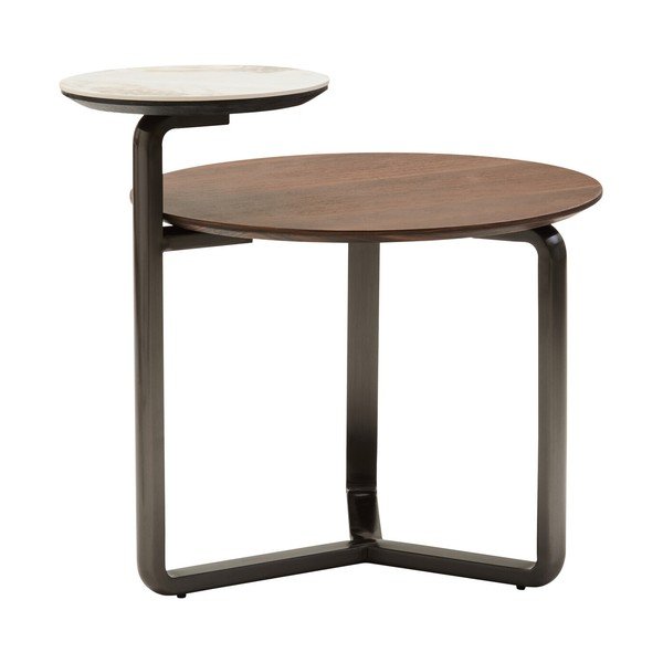 Brūns eikalipta masīvkoka apaļš žurnālgaldiņš 55x67 cm Imperia – Premier Housewares