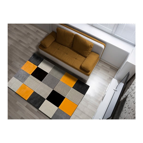 Oranžs ar pelēku paklājs Universal Gladys Lento, 80 x 150 cm-image-1